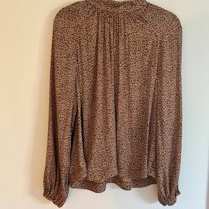 Leopard Print Women's Satin Blouse